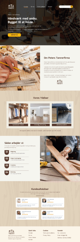 one page websites