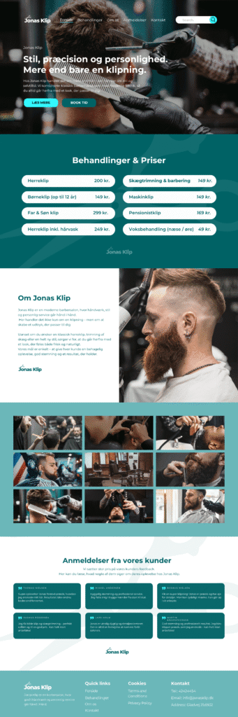 one page websites examples